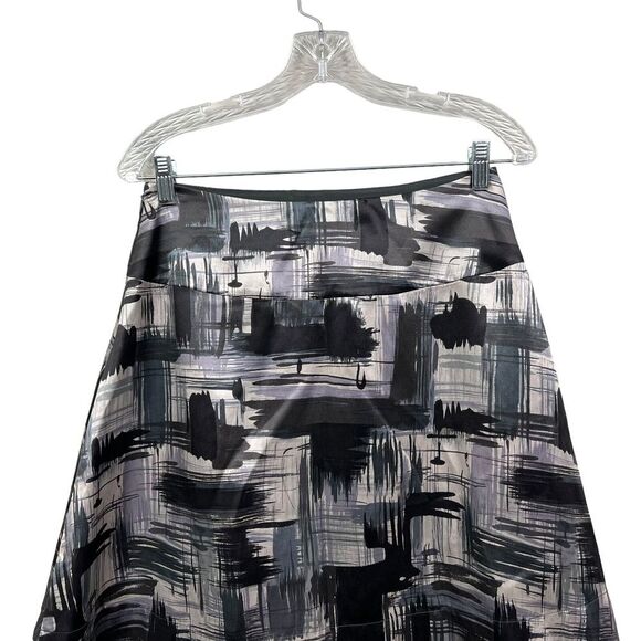The Limited Women Silk Blend Mini Skirt A Line Side Zip Lined Black Silver Sz 2 - Picture 4 of 6